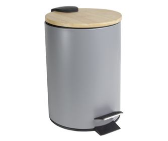 Cos de gunoi cu pedala 3L, otel, gri, JOTTA Scandic