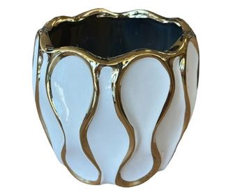 Vaza ceramica de culoare alba 15 cm