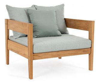 Kobo lakkozott barna fa fotel 90x90x79 cm