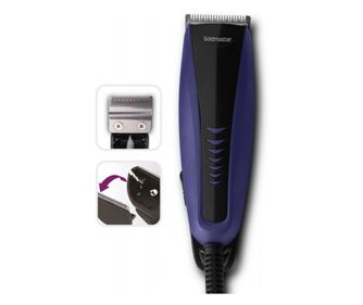 Aparat de tuns Goldmaster GM-8102 Merkur, Lame otel, Albastru