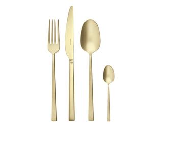 Прибори За Хранене Sambonet Rock Pvd Champagne Antique, 24 Части, Комплект