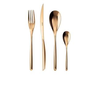 Прибори За Хранене Sambonet Bamboo Pvd Cooper, 24 Части, Комплект