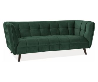 CASTELLO Sofa 3 Baršun Zelena Bluvel 78/Wenge