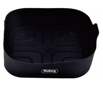 Matrita silicon for Airfryer Rosberg R51980SSN, 18x18x5 cm, Negru
