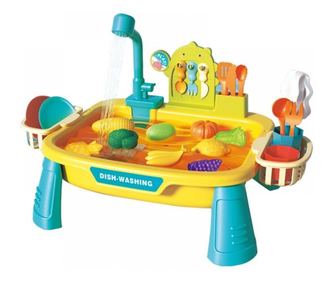 Set 2 in 1 joc de pescuit si chiuveta de bucatarie Galben