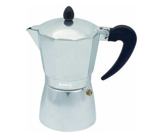 Filtru de cafea cubanez Rosberg R51173BA9, 9 cani, aluminiu, argintiu
