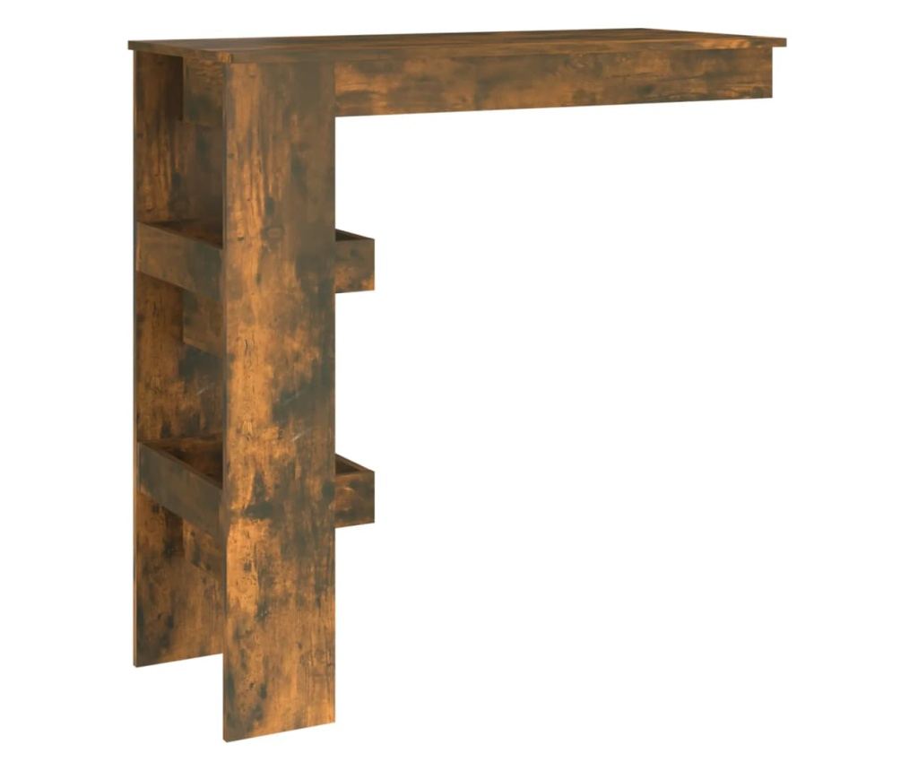 Επικαθήμενο Επιτραπέζιο Μπαρ Τοίχου από Καπνιστό Δρυ 102x45x103.5εκ. Επεξεργασμένο Ξύλο - 5