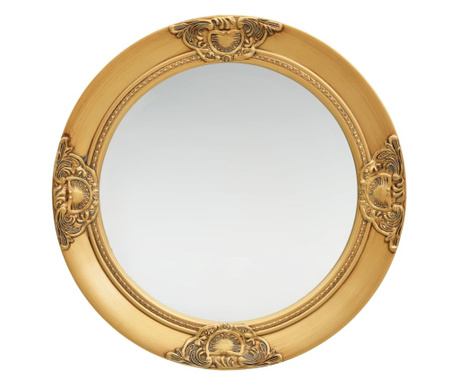 Oglindă de perete în stil baroc, auriu, 50 cm