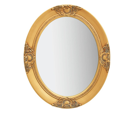 Oglindă de perete în stil baroc, auriu, 50 x 60 cm