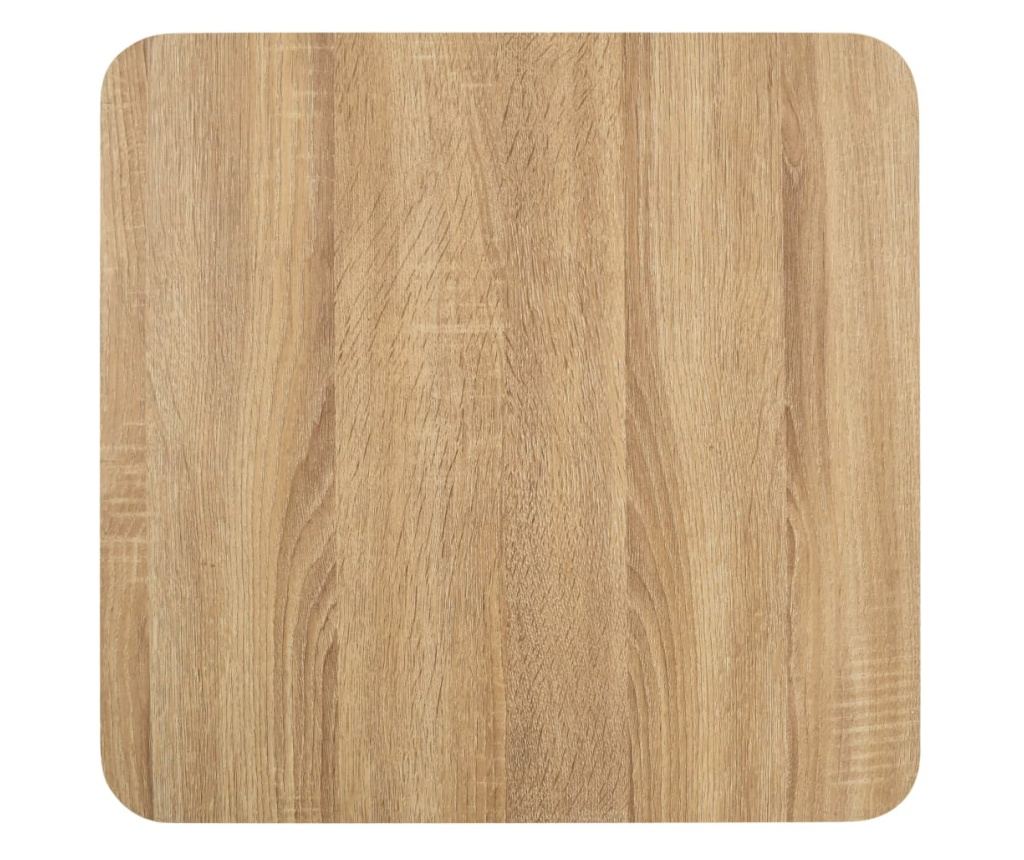 Маса за бистро, светлокафява, 50 x 50 см, MDF - 4