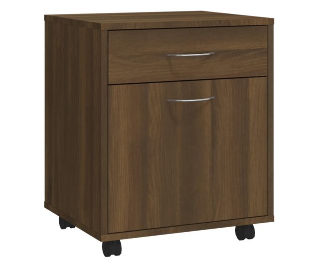 Szafka na kółkach, dąb brązowy, 45x38x54 cm, drewno przetworzone