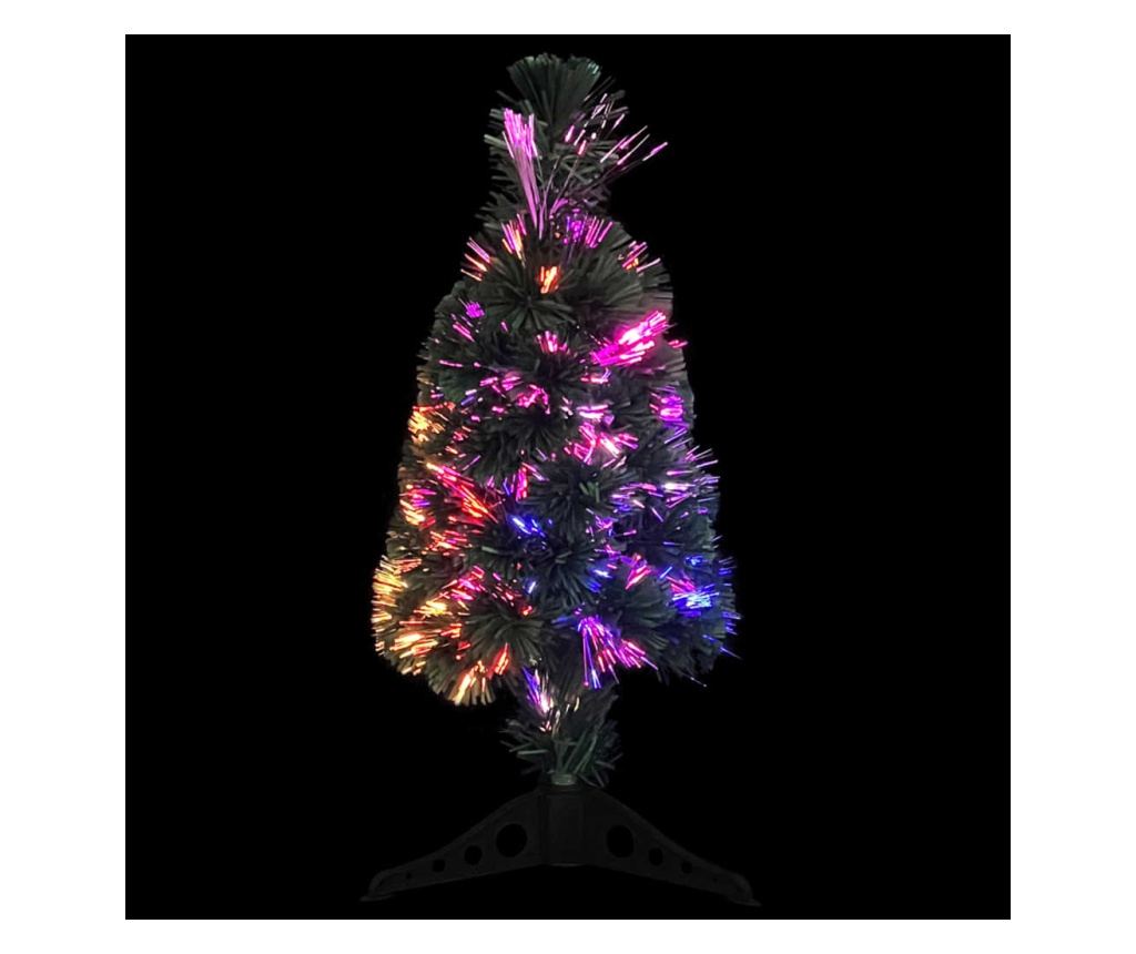 Umjetno božićno drvce tanko s postoljem 64 cm optička vlakna - 3