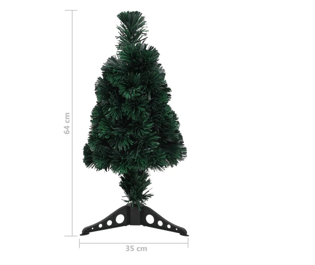 Umjetno božićno drvce tanko s postoljem 64 cm optička vlakna - 8