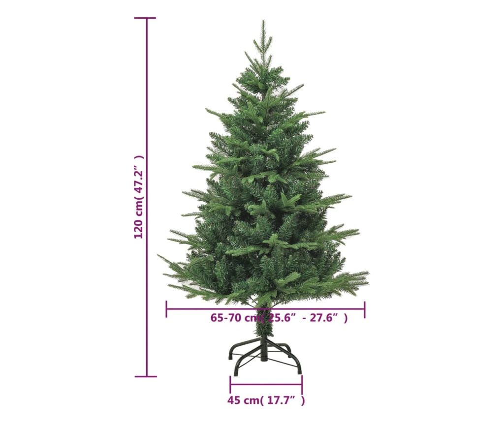 Umjetno božićno drvce, zeleno, 120 cm, PVC&PE - 6