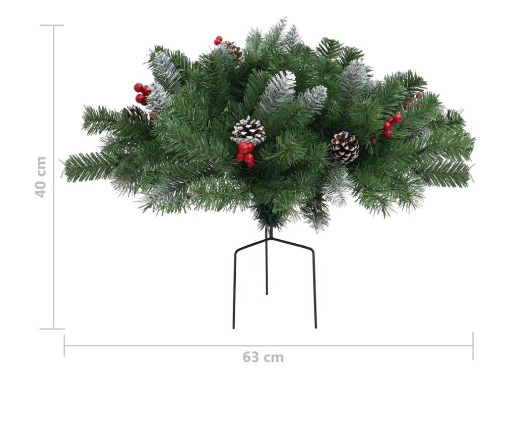 Umjetno božićno drvce za stazu LED svjetla zeleno 40 cm - 5