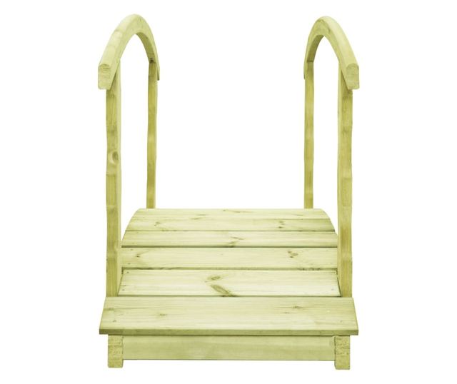 Vrtni most s ogradom, 170x74x105 cm, obrađeni bor