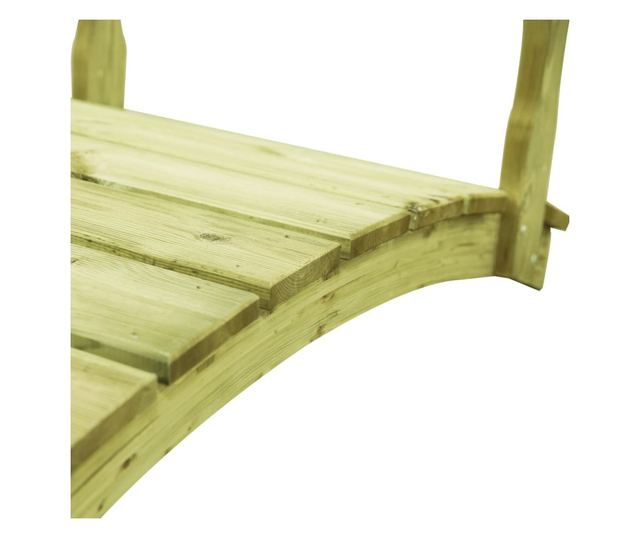 Vrtni most s ogradom, 170x74x105 cm, obrađeni bor