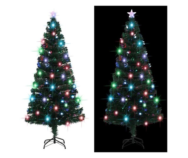 Artificial Christmas Tree with Stand/LED 180 cm Fiber Optic