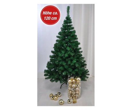 HI Коледна елха с метална стойка, зелена, 120 см