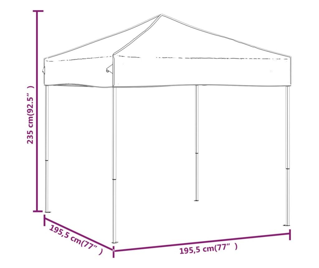 fehér összecsukható partisátor 2 x 2 m - 8