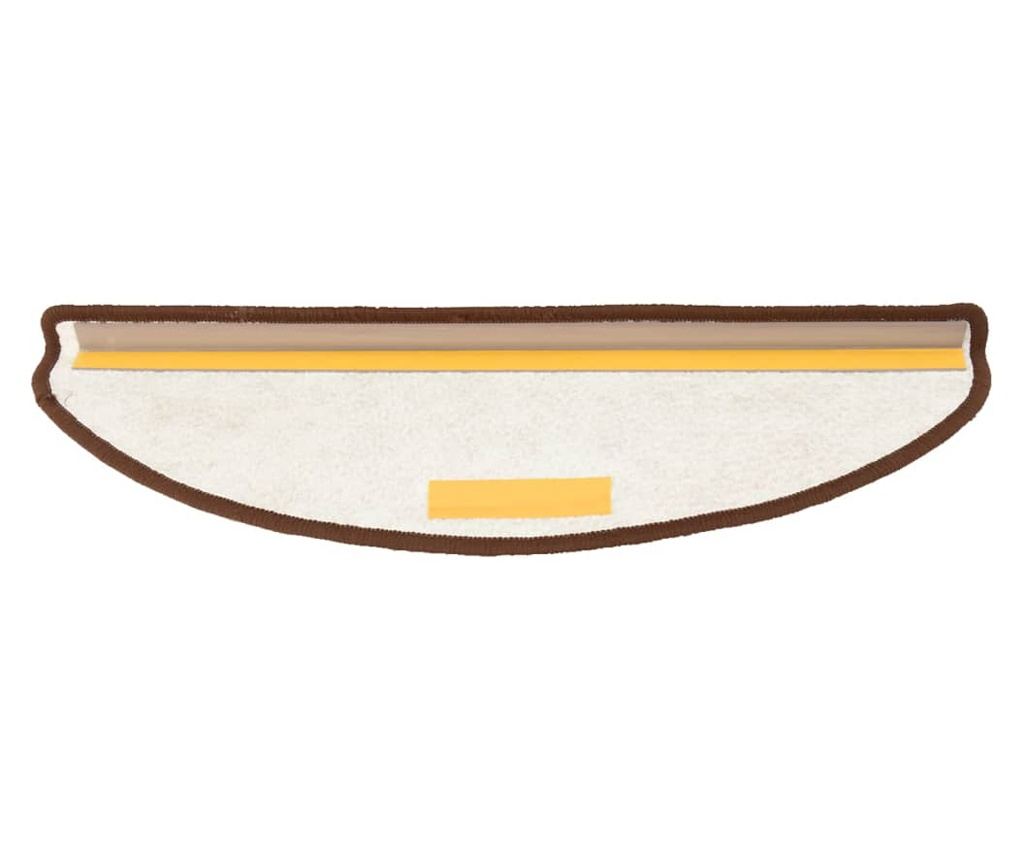 Tepih za stepenice, 15 kom., smeđa, 65x25 cm - 7