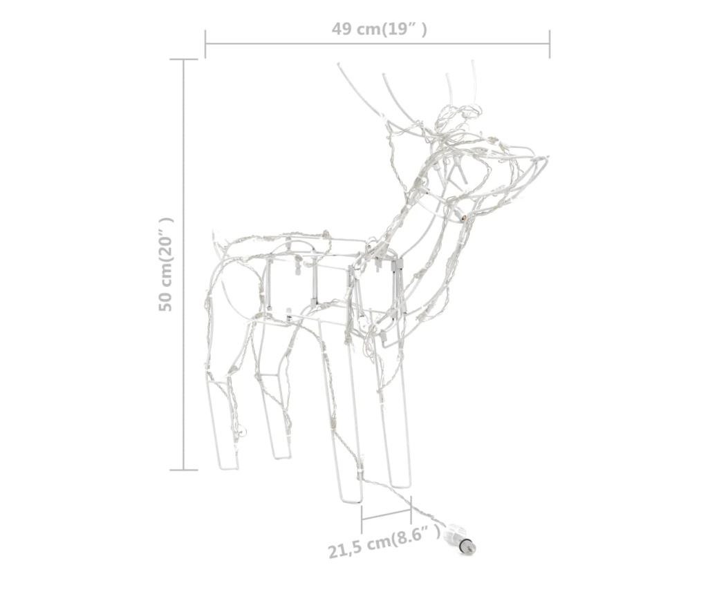 Božićni set svjetlećih irvasa, 3 komada, 229 LED dioda - 8