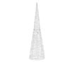 Dekorativna piramida s LED konusom toplog bijelog svjetla 120 cm akril thumbnail 4