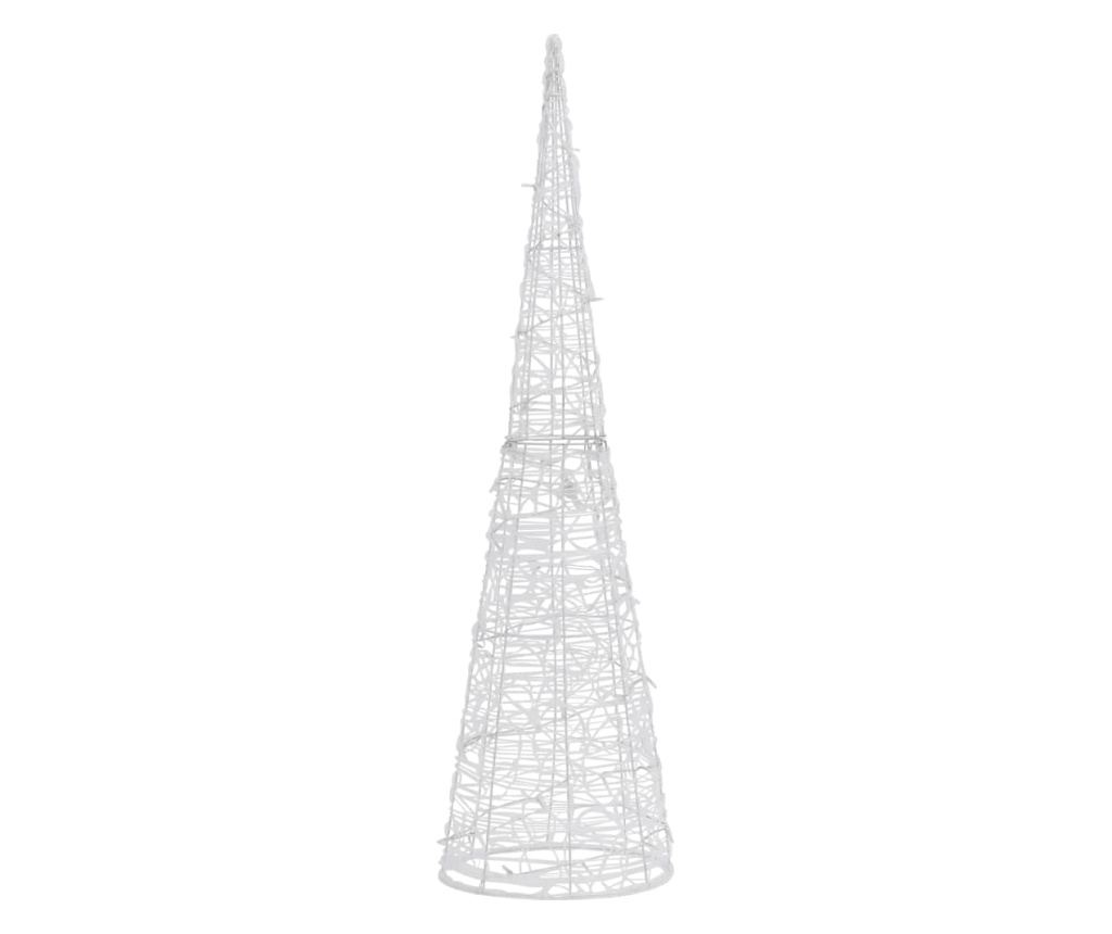 Dekorativna piramida s LED konusom toplog bijelog svjetla 120 cm akril - 4