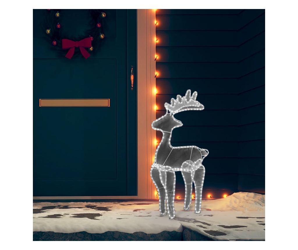 Božićni ukras jelen, s mrežom, 306 LED svjetala, 60x24x89 cm - 3