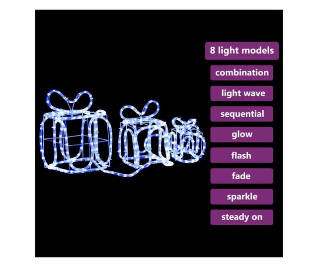 Božićni ukras poklon kutije 180 LED svjetla unutarnja/vanjska