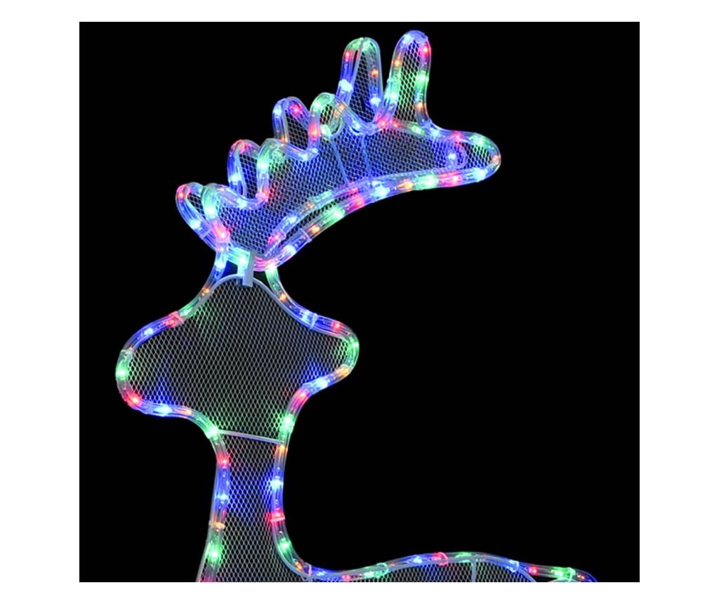 Božićni ukras jelen, s mrežom, 306 LED svjetala, 60x24x89 cm - 5