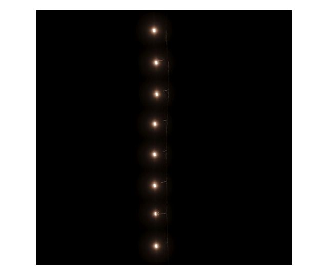 Svjetlosni niz od 300 LED dioda, toplo bijela, 30 m, PVC