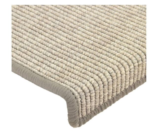 Koberce na schody samolepicí, 15 ks, stříbrné, 65x25 cm