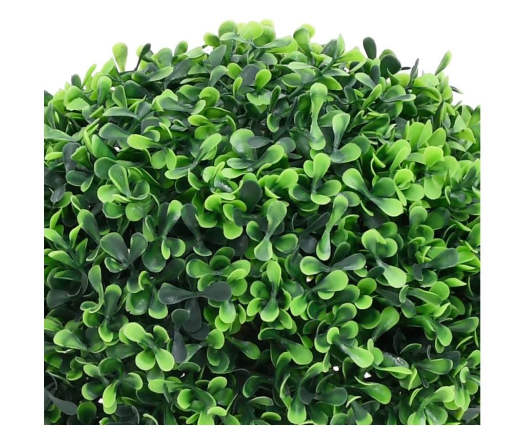 Umjetne biljke šimšira s loncem, 2 kom. zelene 37 cm kugla - 3