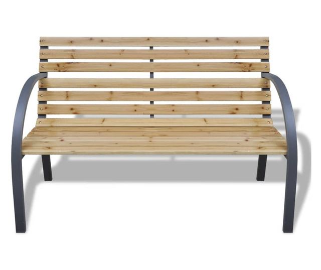 Vrtna klupa, 120 cm, drvo i željezo