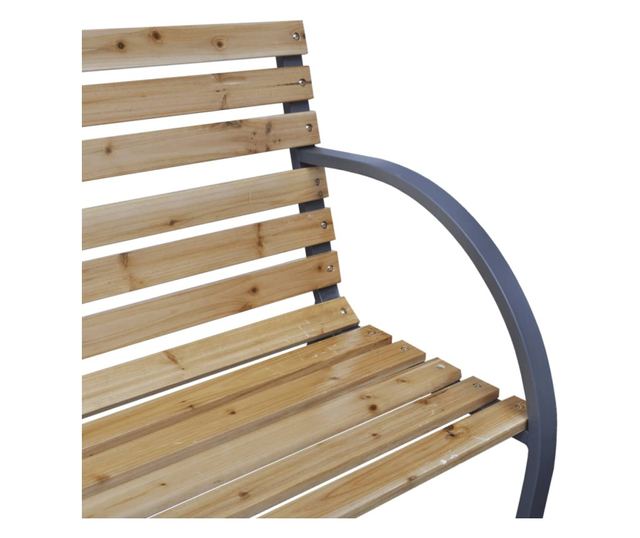 Vrtna klupa, 120 cm, drvo i željezo