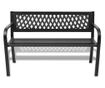 Vrtna klupa, crna, 118 cm, čelik thumbnail 2