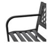 Vrtna klupa, crna, 118 cm, čelik thumbnail 3