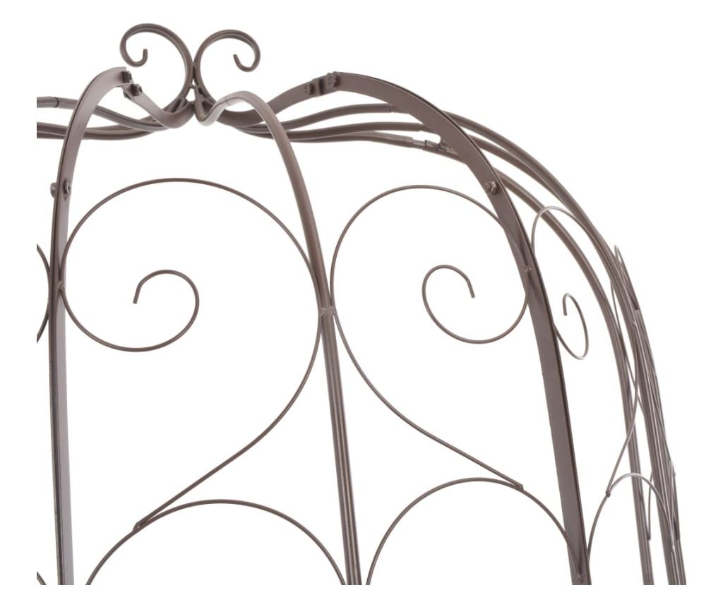 Vrtna klupa, bijela vintage, 95 cm, željezo - 4