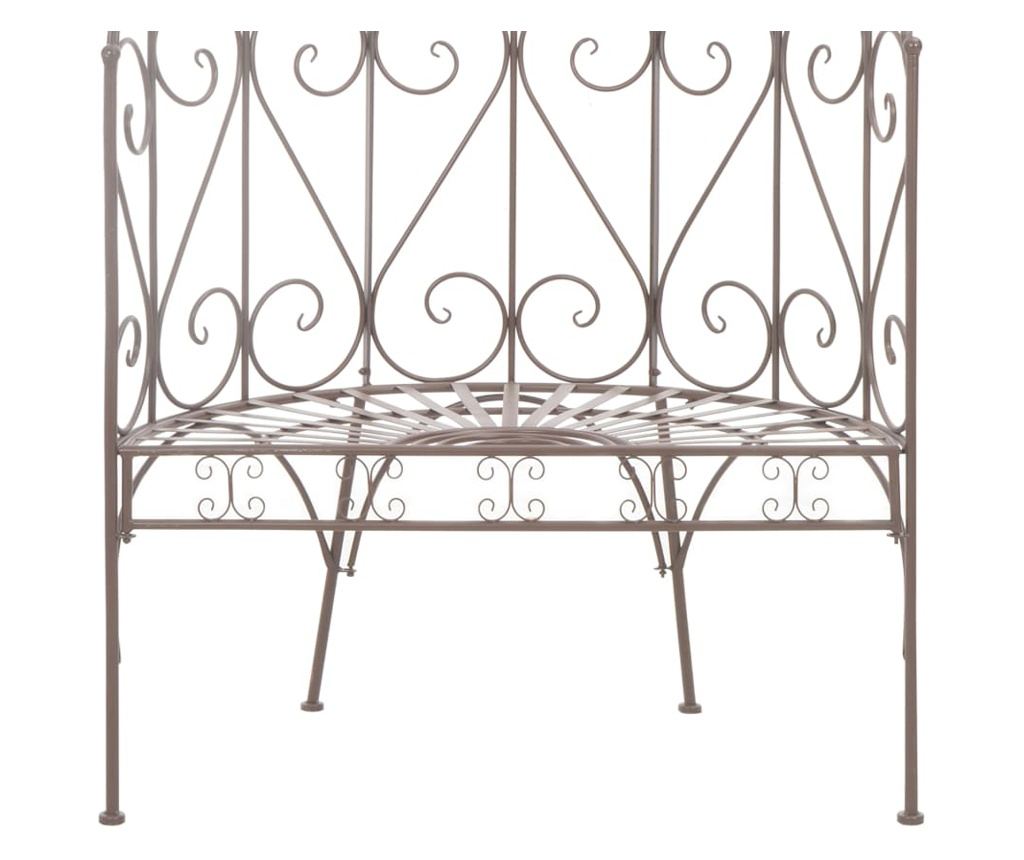 Vrtna klupa, bijela vintage, 95 cm, željezo - 5