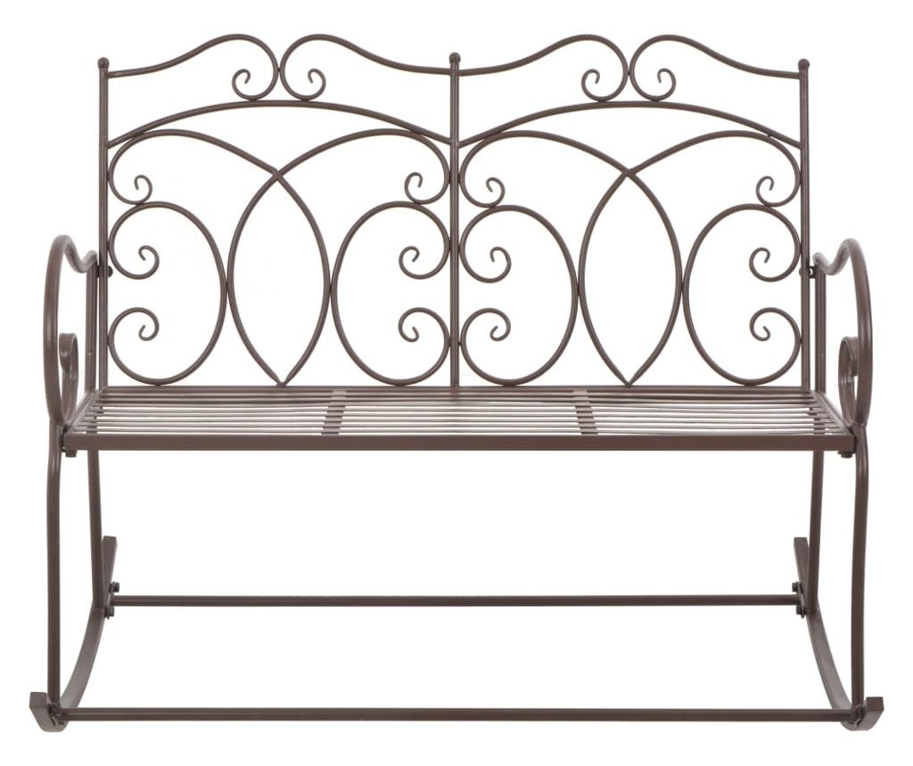 Vrtna klupa, vintage smeđa, 104 cm, željezo - 2