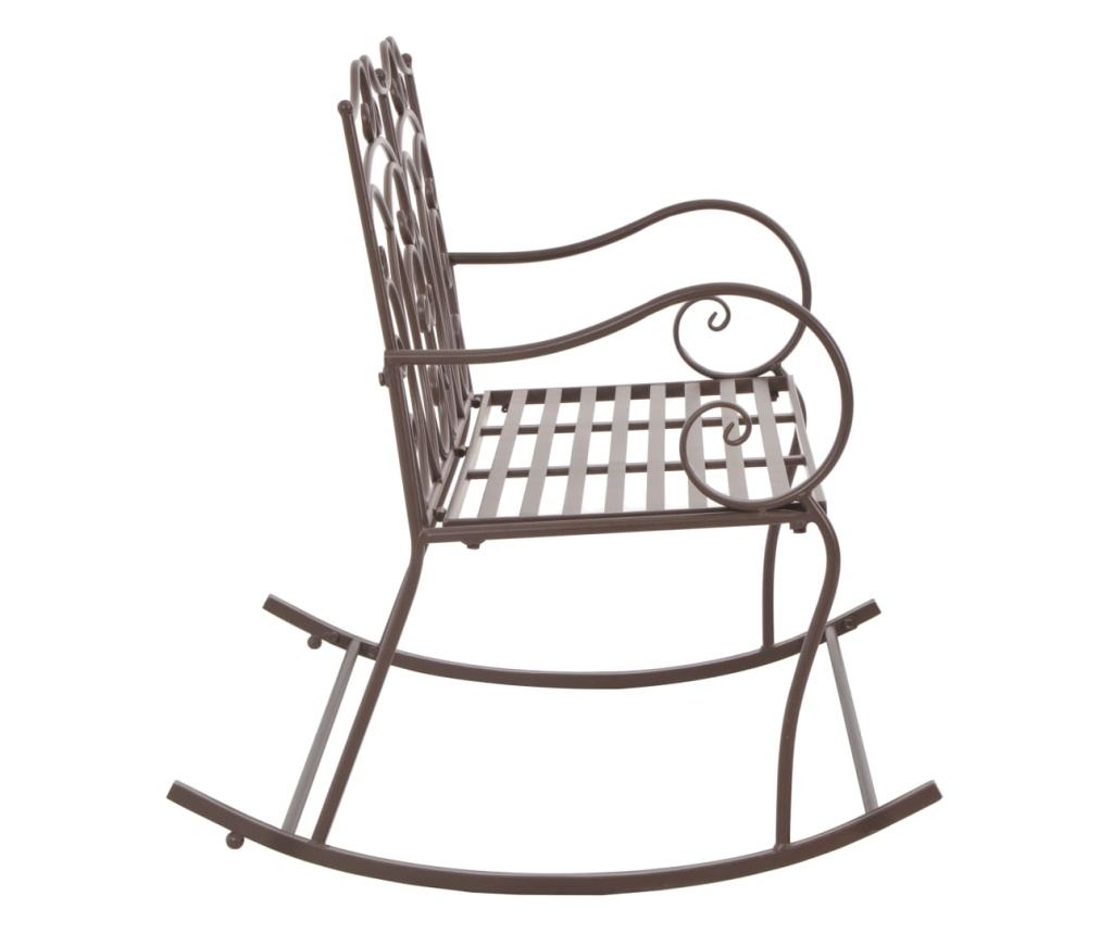 Vrtna klupa, vintage smeđa, 104 cm, željezo - 3