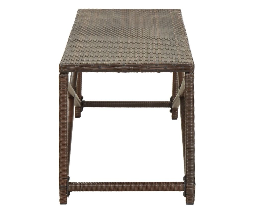 Vrtna klupa, smeđa, 120 cm, poliratan - 3