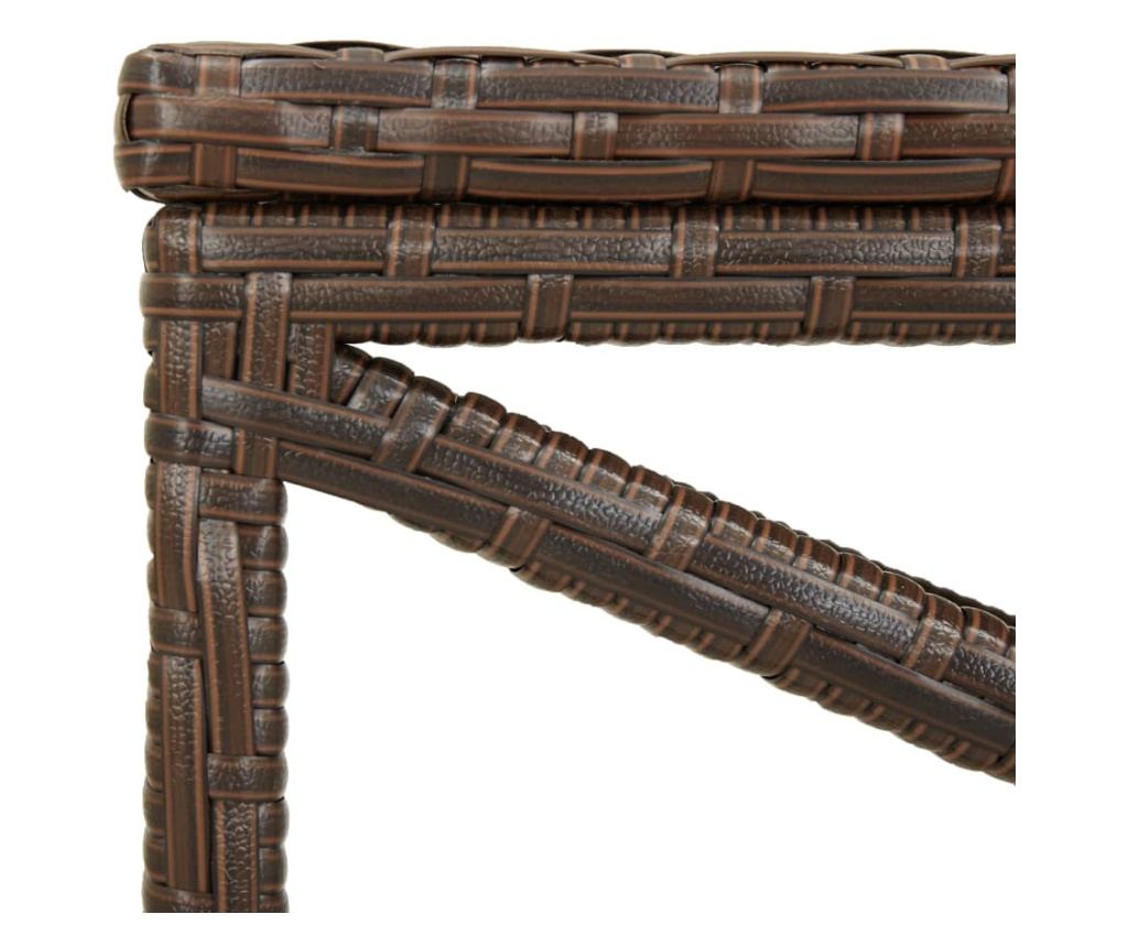 Vrtna klupa, smeđa, 120 cm, poliratan - 5