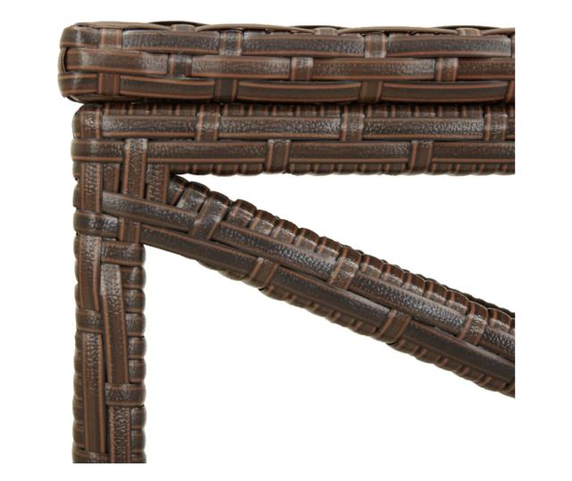 Vrtna klupa, smeđa, 80 cm, poliratan