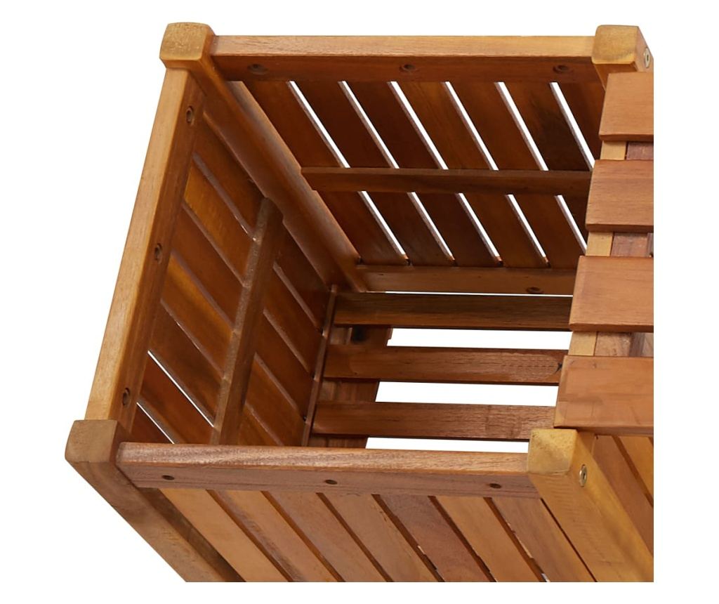 Vrtna klupa s 2 žardinjere, 150x30x40 cm, akacijevo drvo - 4