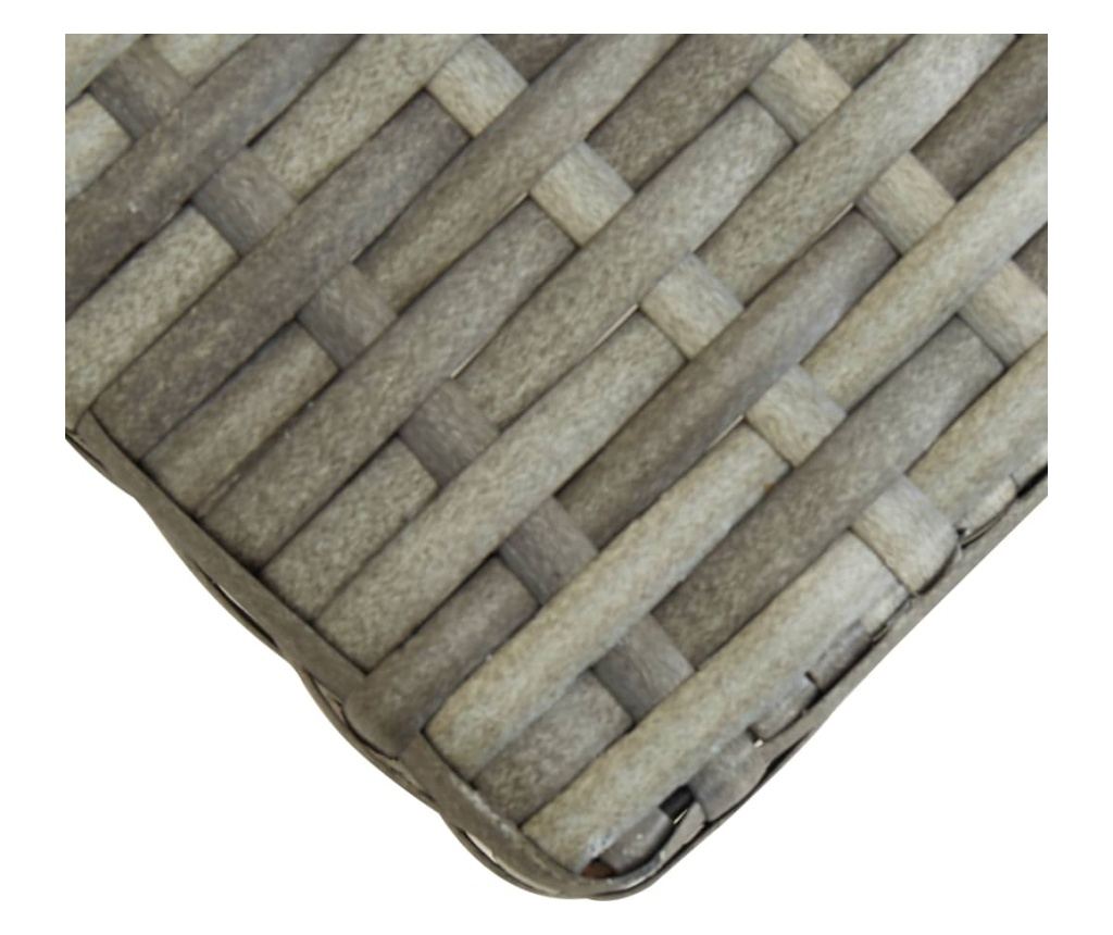 Vrtna klupa, siva, 120 cm, poliratan i bagremovo drvo - 4