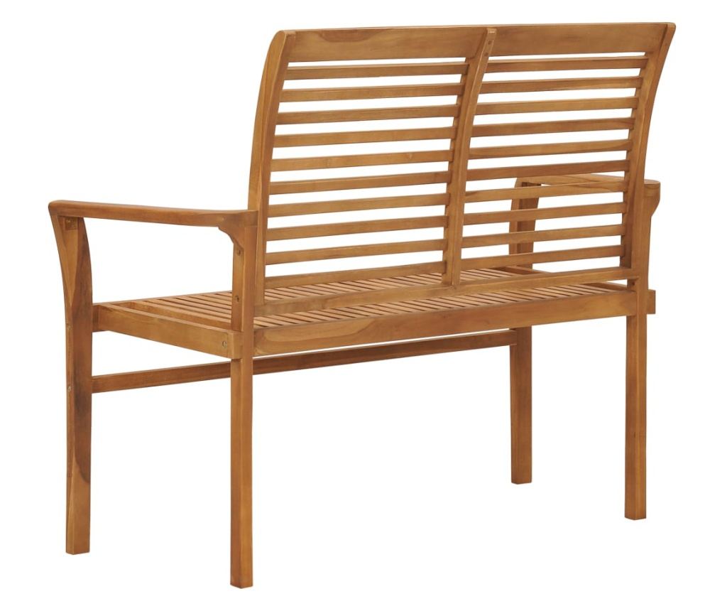 Vrtna klupa, 112 cm, masivno tikovo drvo - 3