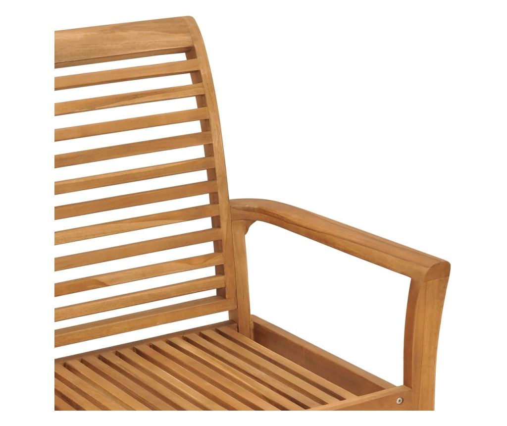 Vrtna klupa, 112 cm, masivno tikovo drvo - 5