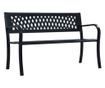 Vrtna klupa, crna, 125 cm, čelik thumbnail 1